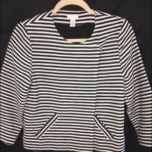 Chico's 0 Women's Blazer Jacket Striped Small